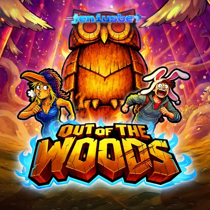 Tampilan antarmuka slot Out Of The Woods pada perangkat seluler yang menunjukkan fitur Multiplier Wild Stack.